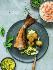 Røkt kolje med eggesmør