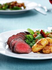 Lammefilet med sennepspoteter
