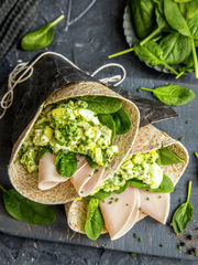 Egg- og avokadosalat med kalkun