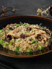 Risotto med høne og sopp
