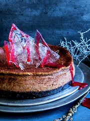 Bakt ostekake med sjokolade