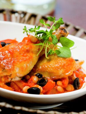 Kyllinggryte med hvite bønner