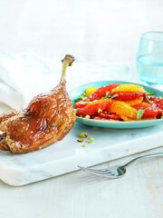 Andeconfit med sitrussalat