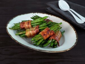 Aspargesbønner med bacon