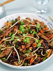 Lammewok med Black Bean-saus