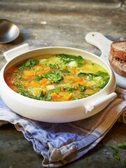 Grønnsaksuppe med gresskar og risolini