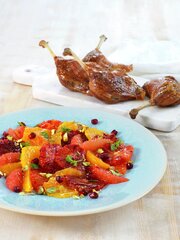 Andeconfit med sitrussalat