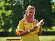 Anette Fjelleng Hansen på grilling i parken