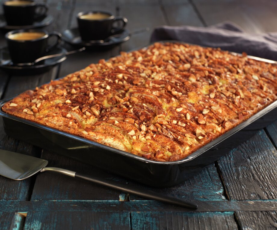 Eplekake i langpanne