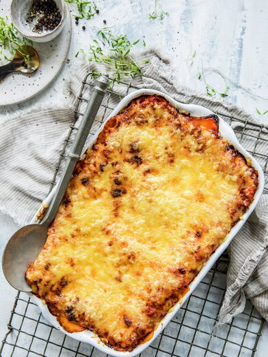 Lasagne med kyllingkjøttdeig