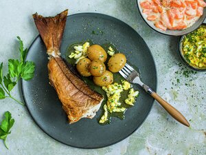 Røkt kolje med eggesmør