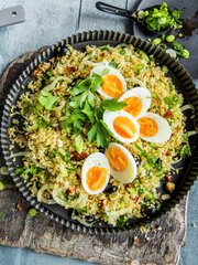 Bulgursalat med egg