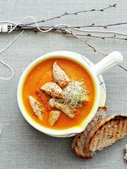 Gresskarsuppe med kylling