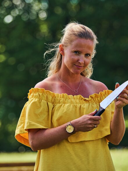 Anette Fjelleng Hansen på grilling i parken