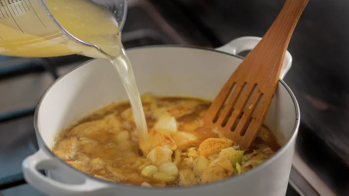 Karrigryte med kylling 3b