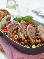 Lammekoteletter med caponata