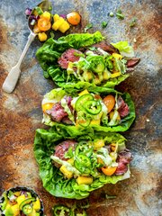 Taco i hjertesalat