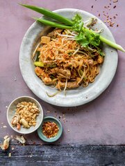 Pad Thai - stekte nudler med svinekjøtt