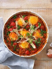 Egg i spicy bønnegryte