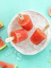 Vannmelonsorbet med lønnesirup og salt