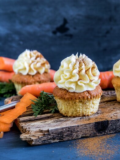 Gulrotcupcakes