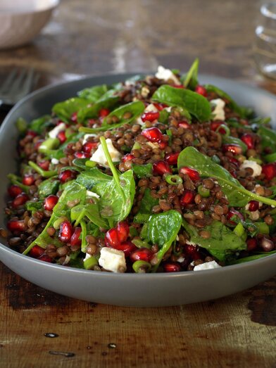 Linsesalat med fetaost