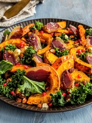 Gresskarsalat med speket andebryst