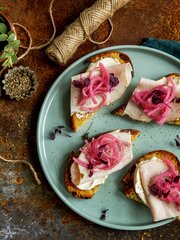 Bruschetta med julepålegg