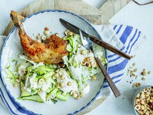 Grillet kyllinglår med frisk salat