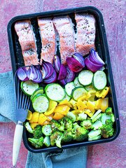 Tray bake med laks