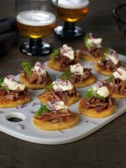 Blinis med pinnekjøtt