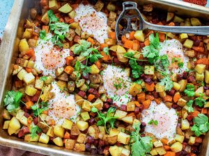 Enkel middagsform med egg