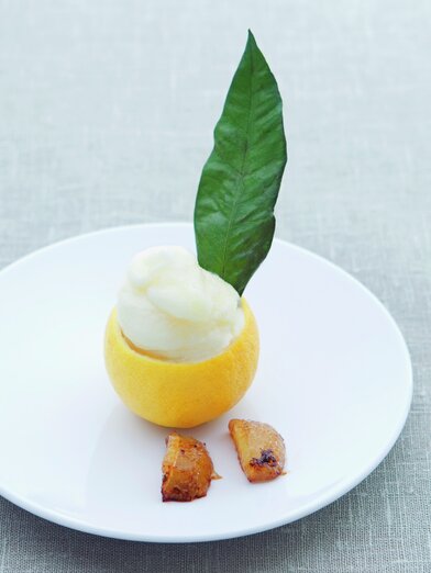 Appelsin- og sitronsorbet