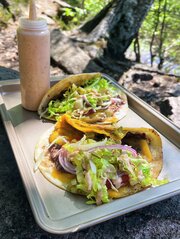 Smash burger taco på primus