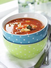 Kyllingsuppe med squash og bønner