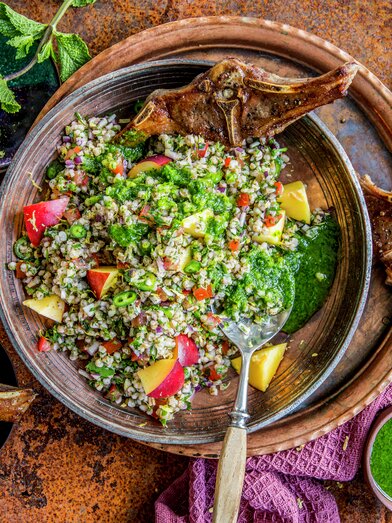 Lammekoteletter med tabbouleh