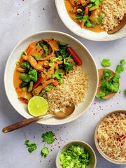 Thaigryte med svinekjøtt