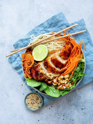 BBQ kylling bowl