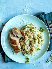 Kyllingfilet med blomkålrisotto