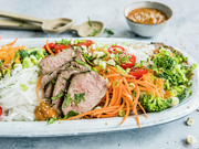 Nudelsalat med svinefilet uten filter