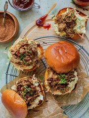 Pulled pork med coleslaw