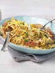 Pasta med jordskokk og sitron