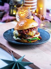 Burger med baconmarmelade