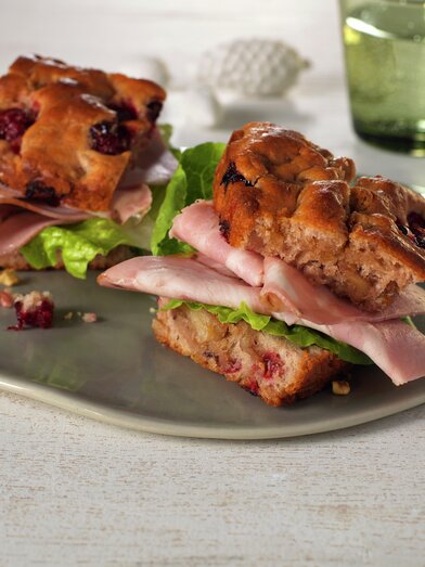 Julefocaccia med ribberull