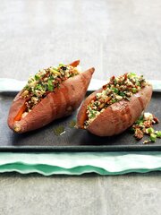 Søtpotet med feta og soltørket tomat