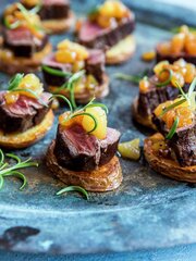 Hjortefilet med pære og honning