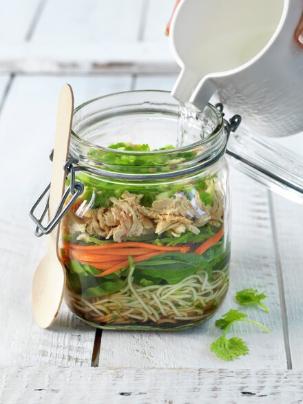 Nudelsuppe på glass